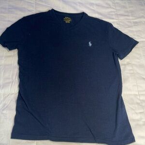 Polo by Ralph Lauren Men’s Navy V-neck T Shirt Size Small